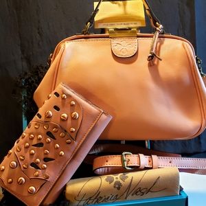 Patricia Nash Satchel & Wallet set in Blush, NWT